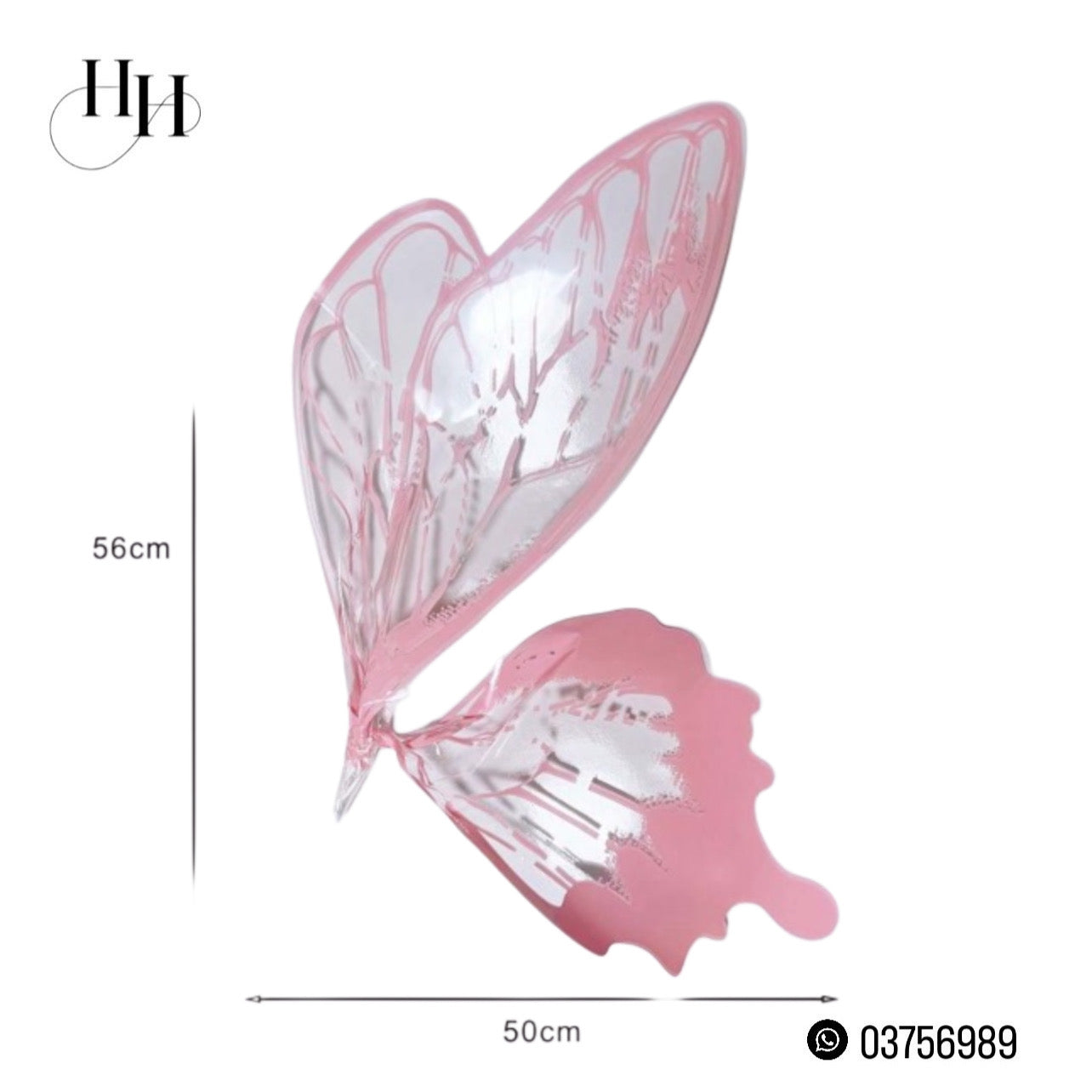 5 Sets-Pack/Pink Butterfly 50*56cm #WP1367