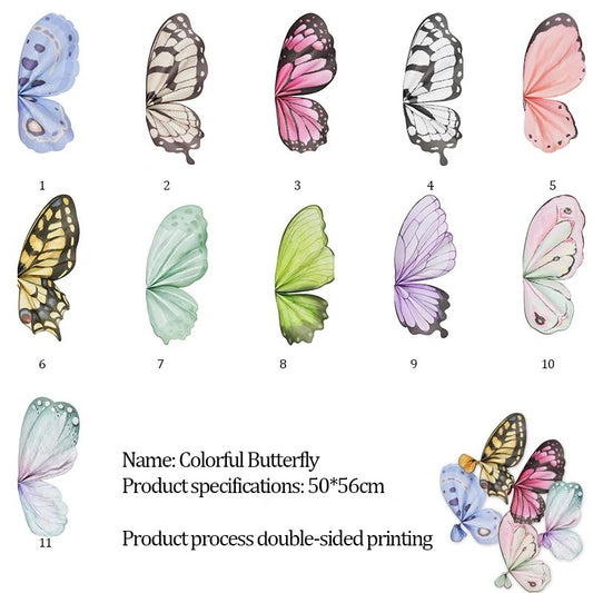 5 Sets-Pack Colorful Butterfly 50*56cm #WP1366