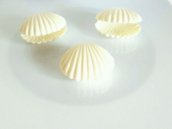 X12pcs Plastic Sea Shell Shape Box #SB1655