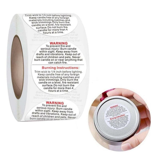 Warning Candle Stickers #CS1204